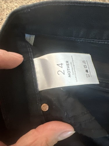 Mother the Super Swooner Jeans Size 25 Here Storm Cloud Skinny