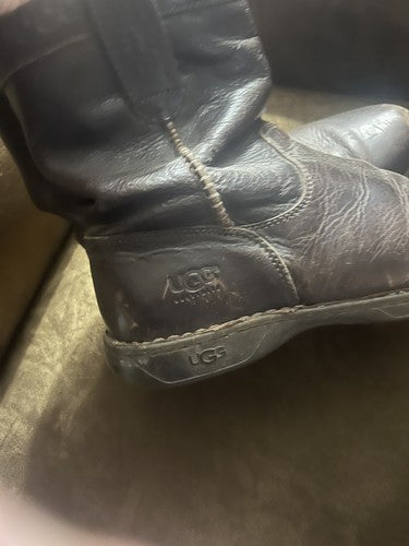 Men’s Leather UGG Boots Sz 9.5 Rugged Western Style Work Rated
