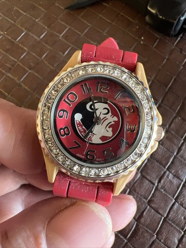 fsu seminoles merch bling watch 35mm NOS Never Worn New Batt