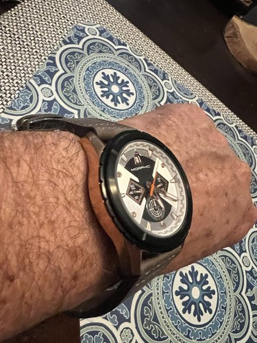 Morphic M57 Series Chronograph Silver Dial Men's Olive Strap Mint Cond