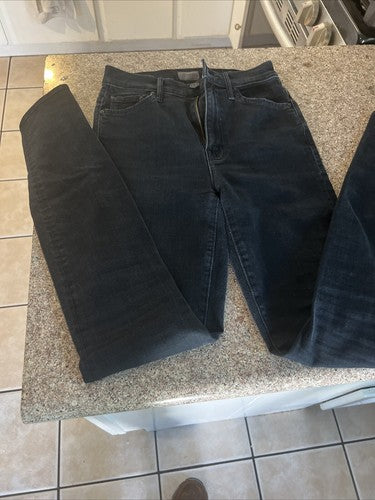 Mother the Super Swooner Jeans Size 25 Here Storm Cloud Skinny