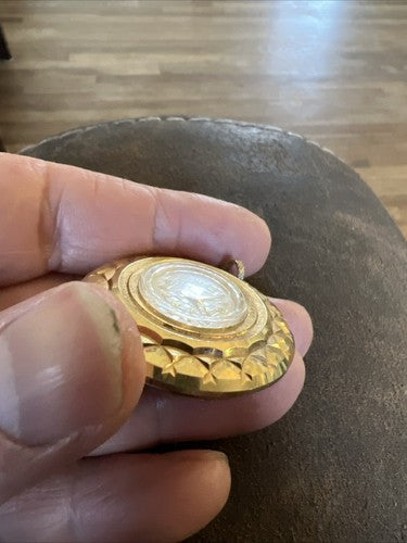 Vintage Swiss Fieldston Antimagnetic Watch Pendant Gold Tone Runs