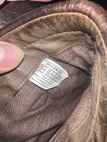 Men’s Leather UGG Boots Sz 9.5 Rugged Western Style Work Rated