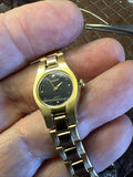 PULSAR By Seiko Gold Ladies Quartz Japan Y150 0A00 890941 Retro Watch Works Gr8