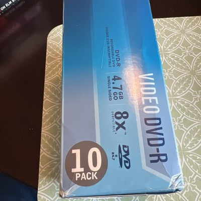 TDK DVD-R 10-Pack Video Recording Discs w/ 10 Clear Tall Cases -