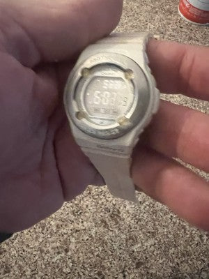 Casio 90’s Baby G 3121 BG-1301 White Digital Watch New Battery B6