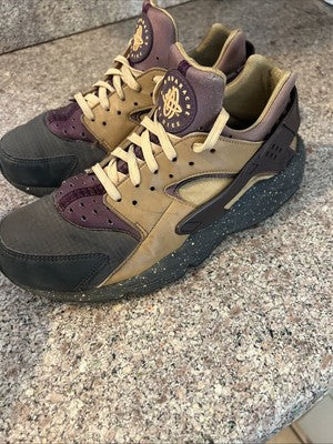 Nike Air Huarache RunPro Purple Elemental Gold Sz 8 Men’s (41 European) vgc