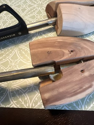 Vintage FLORSHEIM Wooden Adjustable Stretchers Shoe Trees EUC