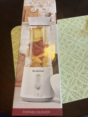 Brookstone Portable Blender BPA Free USB-C Charger & Extra Cap Included