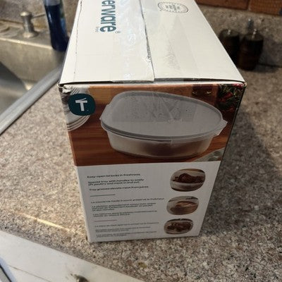 Tupperware XL Food Storage Container *NIB* With Removable Grooved Tray And Lid