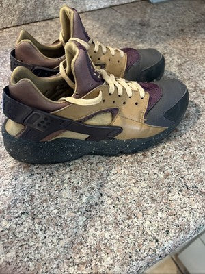 Nike Air Huarache RunPro Purple Elemental Gold Sz 8 Men’s (41 European) vgc