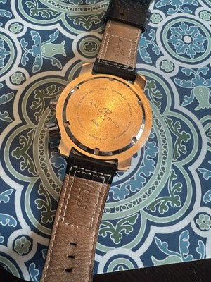 Android AD628 Divemaster GMT 54mm Purple Dial ISA 8176/2050 HUGE Watch 316L B7