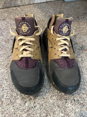 Nike Air Huarache RunPro Purple Elemental Gold Sz 8 Men’s (41 European) vgc