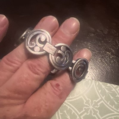 Brighton Beaumont Silver Plated Bracelet Watch Scrolled New Battery