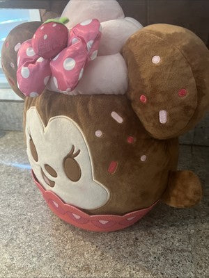 Disney Munchlings Baked Treats Minnie Mouse Strawberry Cupcake 16" Plush