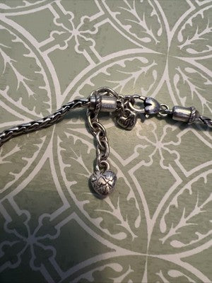 Brighton reversible Pendant necklace Gold tone muted white silver tone 18"