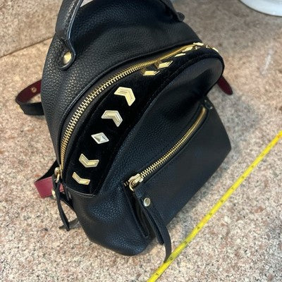 Sam Edelman Gold Studded Black Backpack EUC