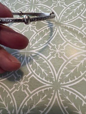 Brighton YOU ARE Loved, Cherished Art & Soul Charm Silver Bangle Bracelet