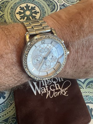 Coach Women's Chronograaph Watch Legacy Silver Dial Ca.04.3.14.0664S