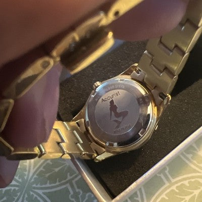 Accurist Sparkle Watch LB1241P Ladies Gold Strap Pearl Dial SK111 ZZ 13