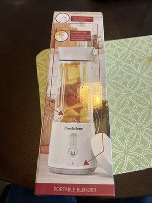 Brookstone Portable Blender BPA Free USB-C Charger & Extra Cap Included