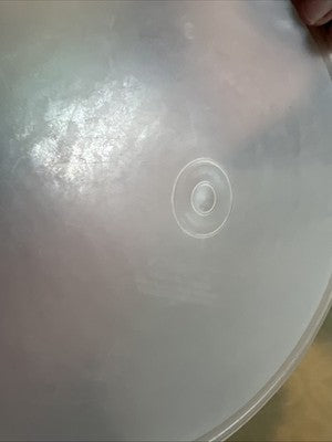 Vintage Tupperware Round Storage Container 267-3 & Lid 230-6 Clear