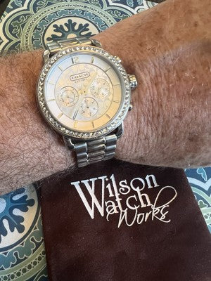 Coach Women's Chronograaph Watch Legacy Silver Dial Ca.04.3.14.0664S