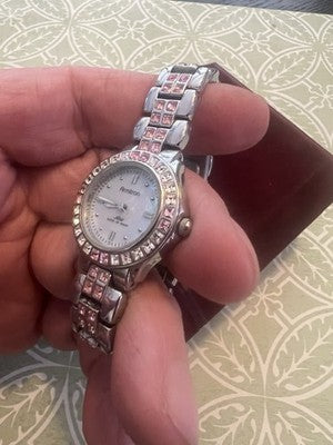 Armitron Now Dainty Crystal Pink Trim Women’s Watch