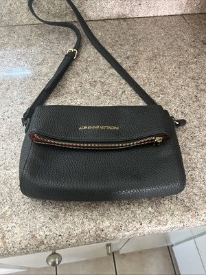 ADRIENNE VITTADINI- BLACK PEBBLED SHOULDER BAG-11”x8” Clean