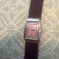 Hamlin Ultra Thin Steel  Silver Flat Band Women's Watch New Battery Mother Pearl