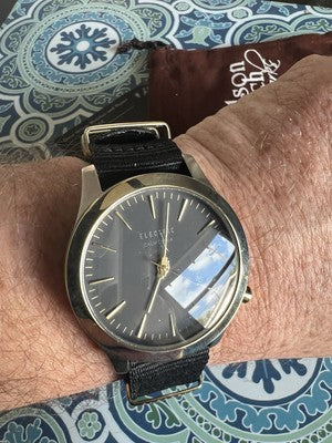 Electric Mens FW03 2 Tone Watch Nylon Strap Date 200 meters Runs Great-read Dead