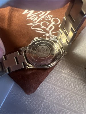 ESQ Swiss Women E5100 Date Silver Tone Round 26mm  Watch Full Links B8