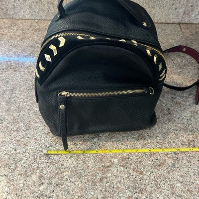 Sam Edelman Gold Studded Black Backpack EUC