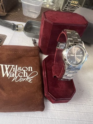 ESQ Swiss Women E5100 Date Silver Tone Round 26mm  Watch Full Links B8