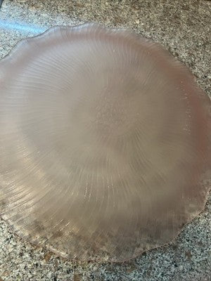 Laslo By Mikasa Pink Ruffled Edge Serving Plate