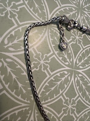 Brighton reversible Pendant necklace Gold tone muted white silver tone 18"