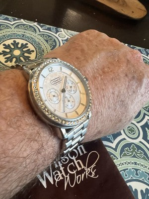 Coach Women's Chronograaph Watch Legacy Silver Dial Ca.04.3.14.0664S