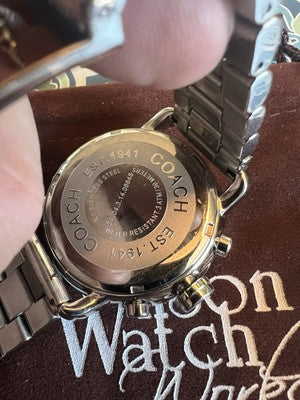 Coach Women's Chronograaph Watch Legacy Silver Dial Ca.04.3.14.0664S