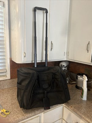 Tumi 2254D3 Ballistic Nylon/Leather Roller Carry On   Orig. Lock CLEAN XLNT