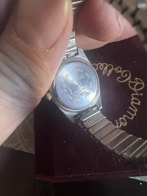 Vintage Botany 500 Blue Dial Diamond Quartz Watch