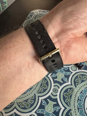 Electric Mens FW03 2 Tone Watch Nylon Strap Date 200 meters Runs Great-read Dead