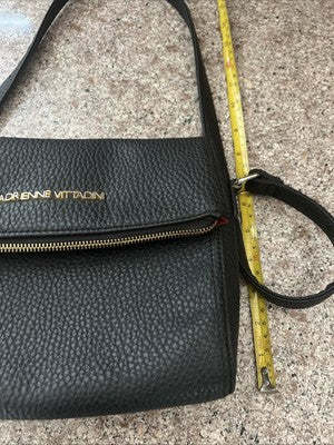 ADRIENNE VITTADINI- BLACK PEBBLED SHOULDER BAG-11”x8” Clean