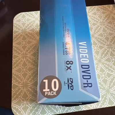 TDK DVD-R 10-Pack Video Recording Discs w/ 10 Clear Tall Cases -