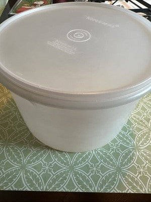 Vintage Tupperware Round Storage Container 267-3 & Lid 230-6 Clear