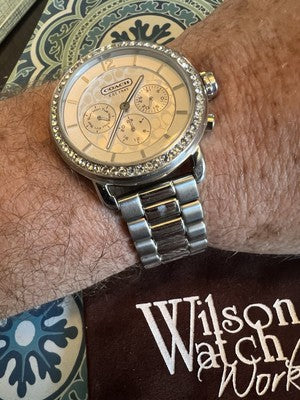 Coach Women's Chronograaph Watch Legacy Silver Dial Ca.04.3.14.0664S