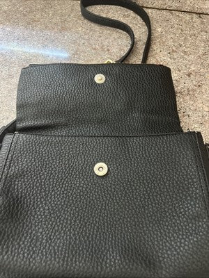 ADRIENNE VITTADINI- BLACK PEBBLED SHOULDER BAG-11”x8” Clean