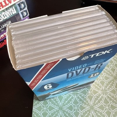 TDK DVD-R 10-Pack Video Recording Discs w/ 10 Clear Tall Cases -