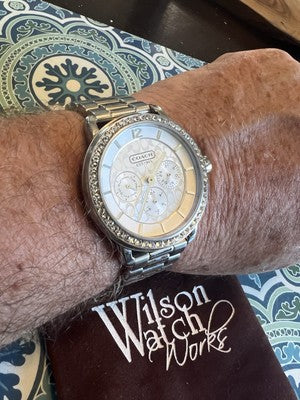 Coach Women's Chronograaph Watch Legacy Silver Dial Ca.04.3.14.0664S