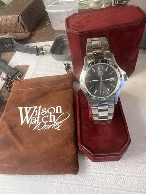 ESQ Swiss Women E5100 Date Silver Tone Round 26mm  Watch Full Links B8