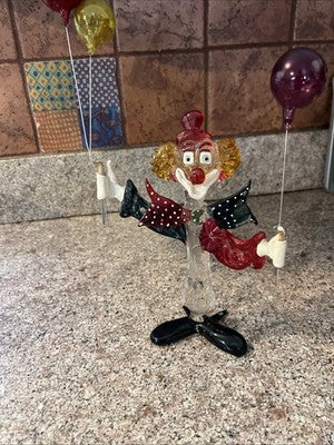 GlassOfVenice Murano Glass Clown - Balloons